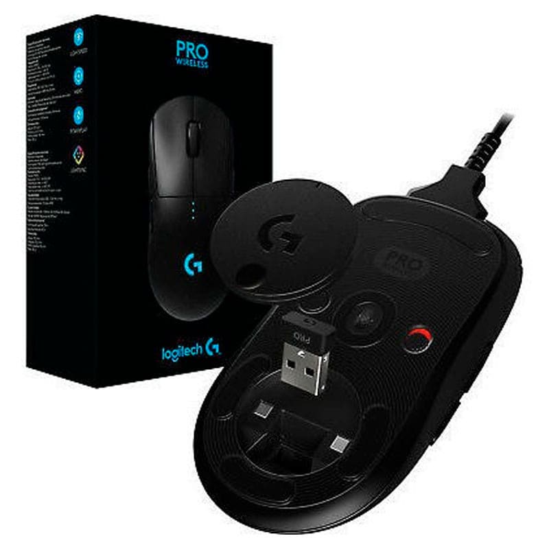 MOUSE LOGITECH G PRO LIGTHSPEED WIRELESS HERO BLACK (910-005270) (NT8)1