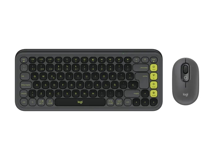 TECLADO LOGITECH + MOUSE POP ICON BLUETOOTH/WIRELESS SP COPILOT GRAPHITE (920-013052) (NT8) 0