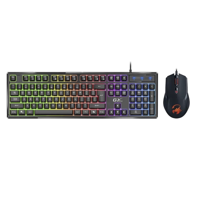 KIT TECLADO Y MOUSE GENIUS GX SCORPION KM-GX6 AI COPILOT GAMING RGB BLACK (31330010401) NT8 0