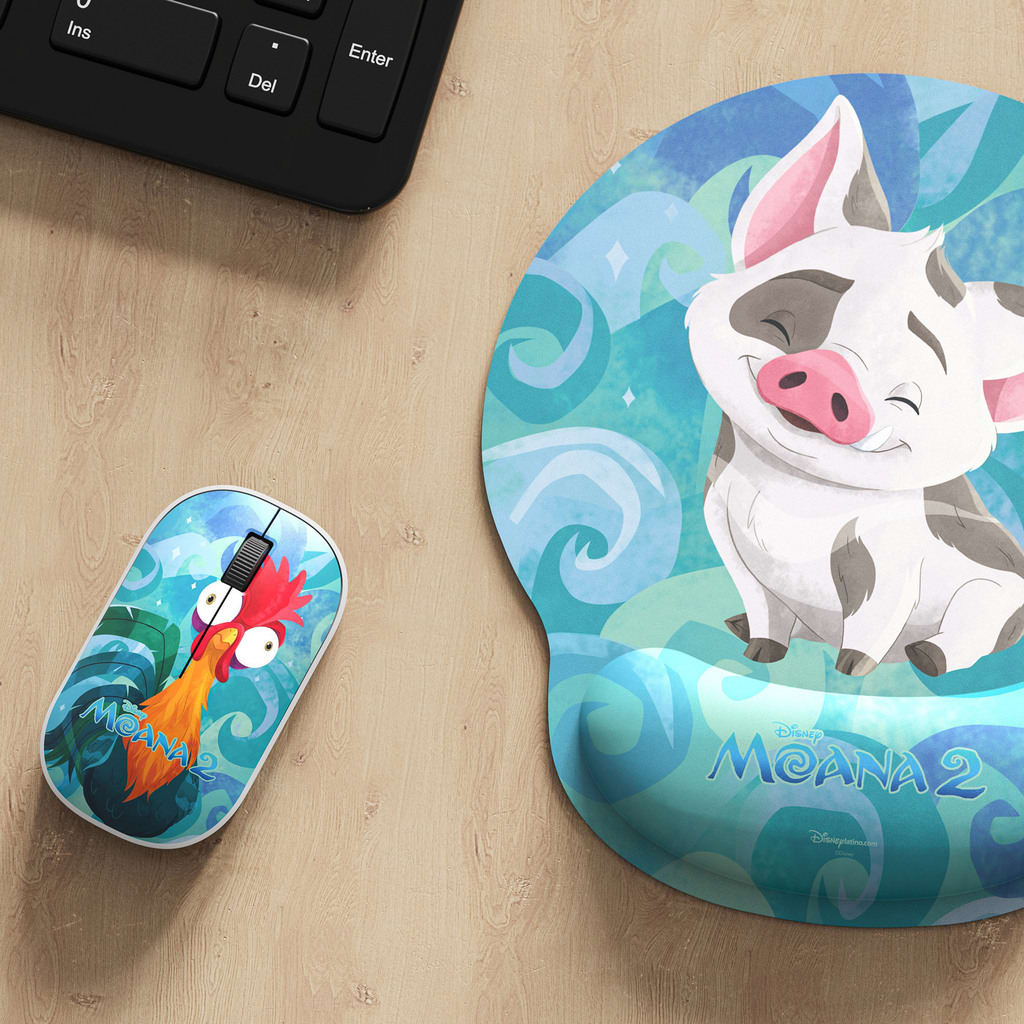 KIT MOUSE INALAMBRICO Y MOUSEPAD XTECH EDICION MOANA (XTM-DKT4MO) NT34