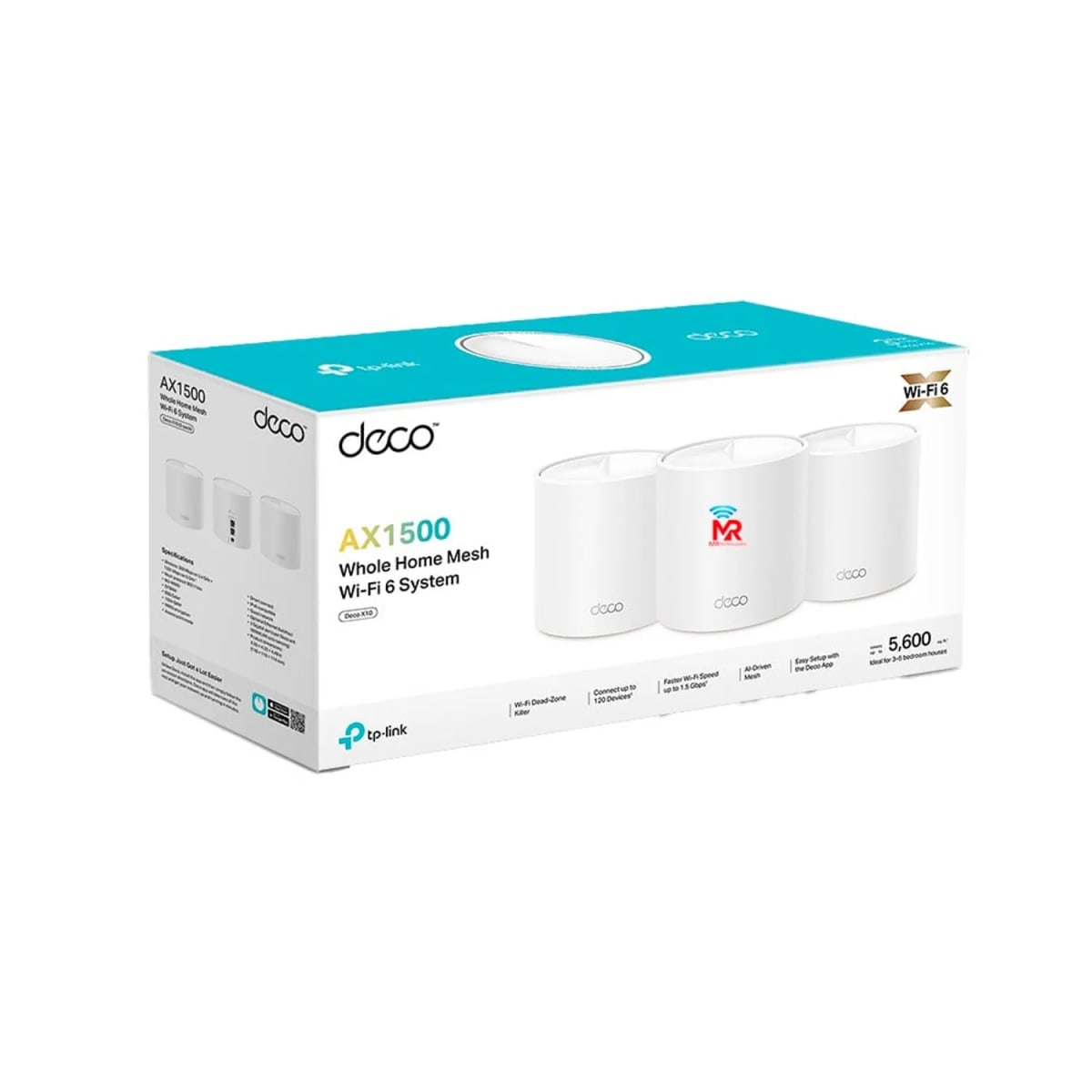 SISTEMA DE WIFI TP-LINK MESH DECO X10 (PAQX3) AX1500 2BAND (Deco X10(3-pack)) (NT6)2