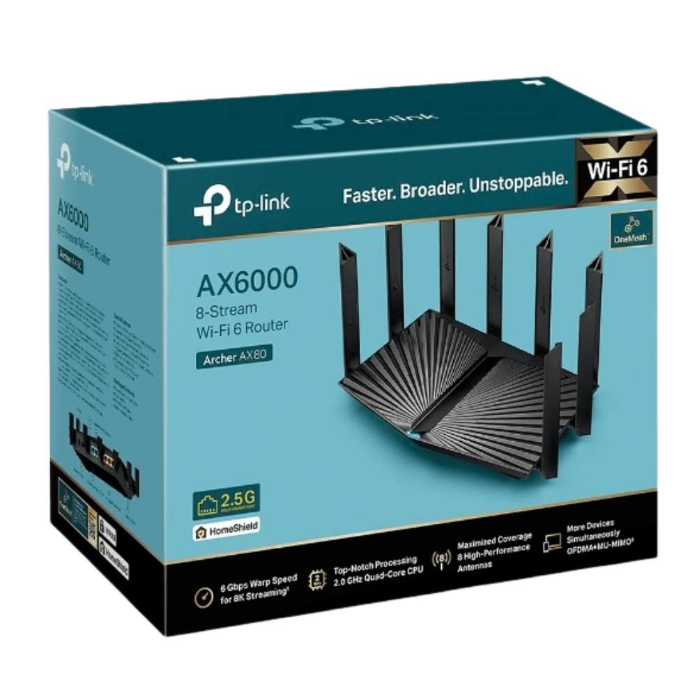 ROUTER WI - FI TP-LINK AX6000 8 ANTENAS (Archer AX80) (NT6)3