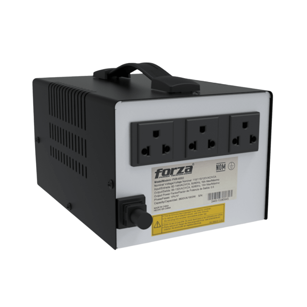 ESTABILIZADOR FORZA FVR-6002 6000VA 3000W 3T NEMA UNIV (FVR-6002) (NT6)3