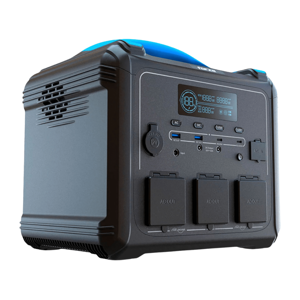 CENTRAL ELÉCTRICA PORTÁTIL FORZA 1200W, LCD, 220V NEMA, TITAN (FPP-T1202) (NT6)2