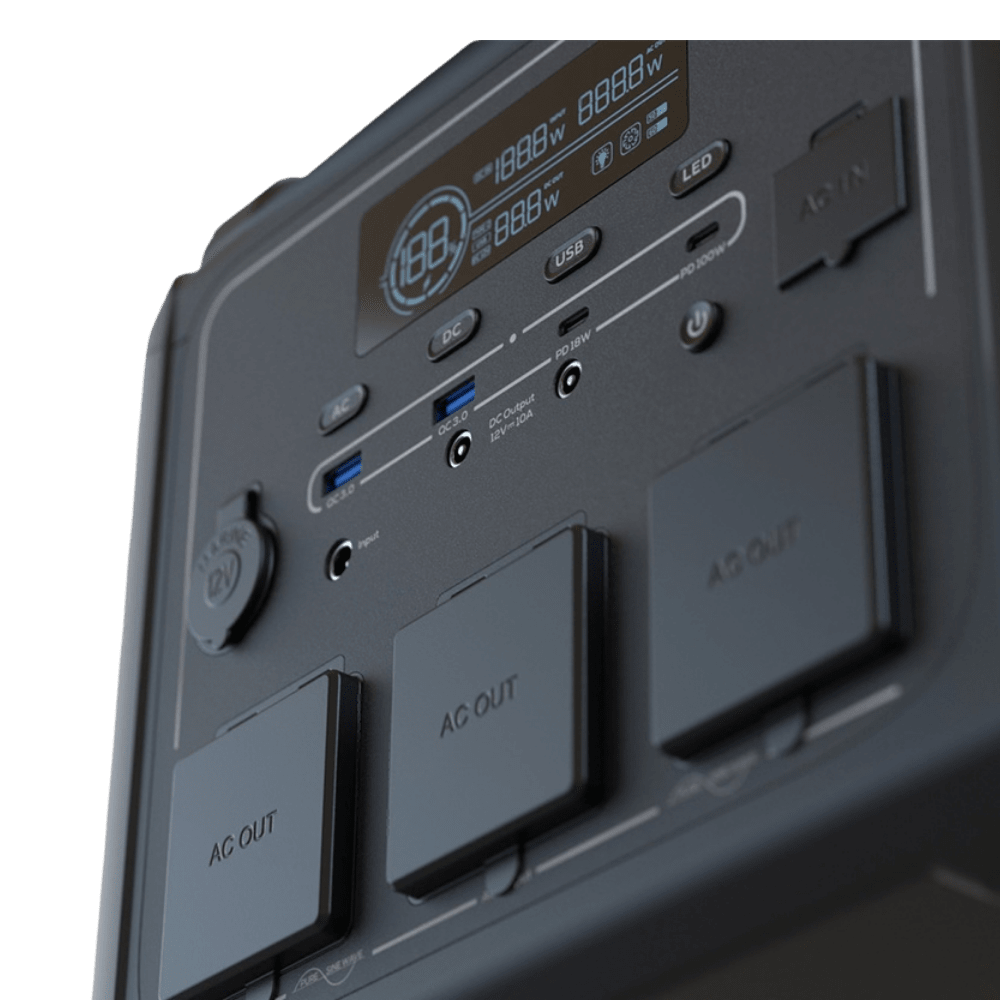 CENTRAL ELÉCTRICA PORTÁTIL FORZA 1200W, LCD, 220V NEMA, TITAN (FPP-T1202) (NT6)4