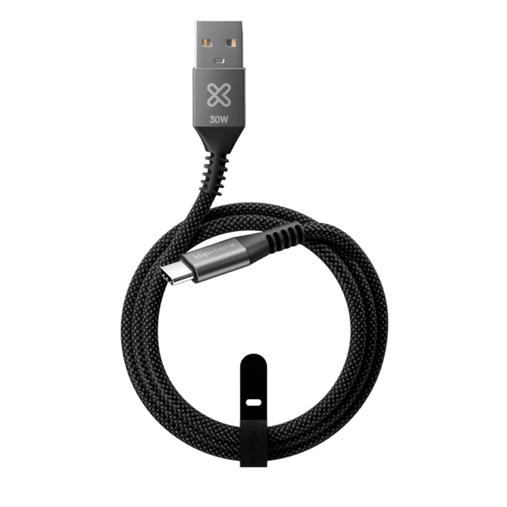 CABLE KLIPXTREME USB-A A USB-C, TRENZADO, 30W, 3.3FT, 1M (KAC-050-3FT) 0