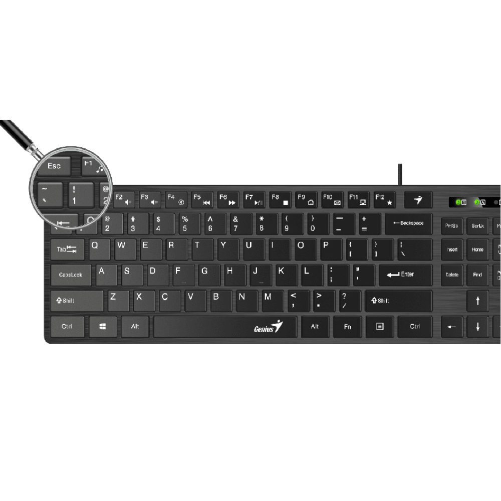TECLADO GENIUS SMART SLIMSTAR 126 AI COPILOT USB MULTIMEDIA SP BLACK (31310017401) (NT8)2
