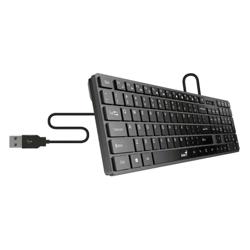 TECLADO GENIUS SMART SLIMSTAR 126 AI COPILOT USB MULTIMEDIA SP BLACK (31310017401) (NT8)3
