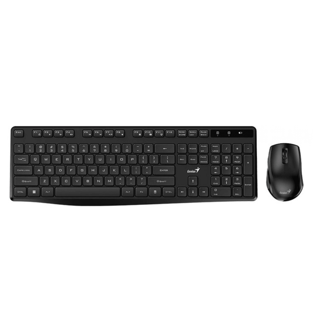 KIT TECLADO Y MOUSE GENIUS WIRELESS KM-8206S AI COPILOT SILENT MULTIMEDIA SP BLACK (31340017401) (NT8) 0