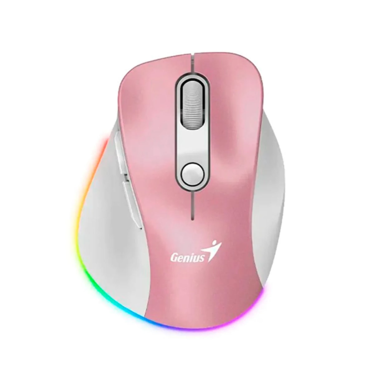 MOUSE GENIUS ERGO 9000S PRO RECARGABLE DUAL WIRELESS/BT 6-BOT SILENT RGB PINK (31030039403) (NT8) 0