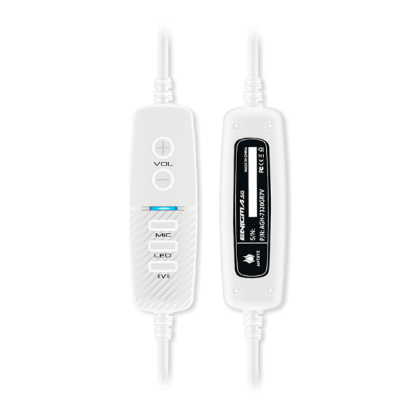 AUDIFONO C/MICROFONO ANTRYX ENIGMA SE WHITE 7.1 VIRTUAL, VIBRADOR, USB (AGH-7320WR7V) (NT21)3