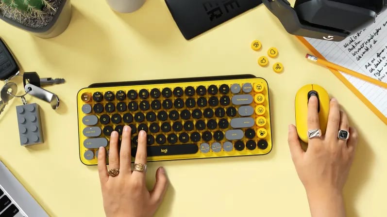 TECLADO MECÁNICO LOGITECH POP KEYS WS BK/YL (920-010713)5