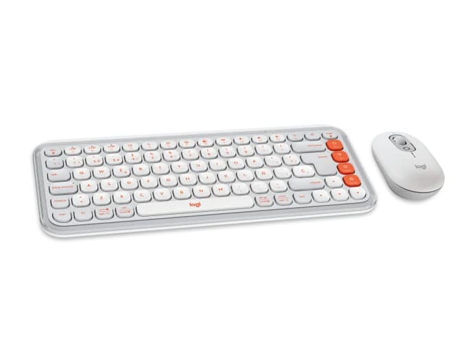 TECLADO LOGITECH + MOUSE POP ICON BLUETOOTH WIRELESS SP COPILOT WHITE (920-013055) (NT8)2