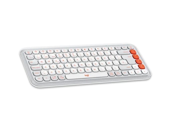 TECLADO LOGITECH + MOUSE POP ICON BLUETOOTH WIRELESS SP COPILOT WHITE (920-013055) (NT8)3