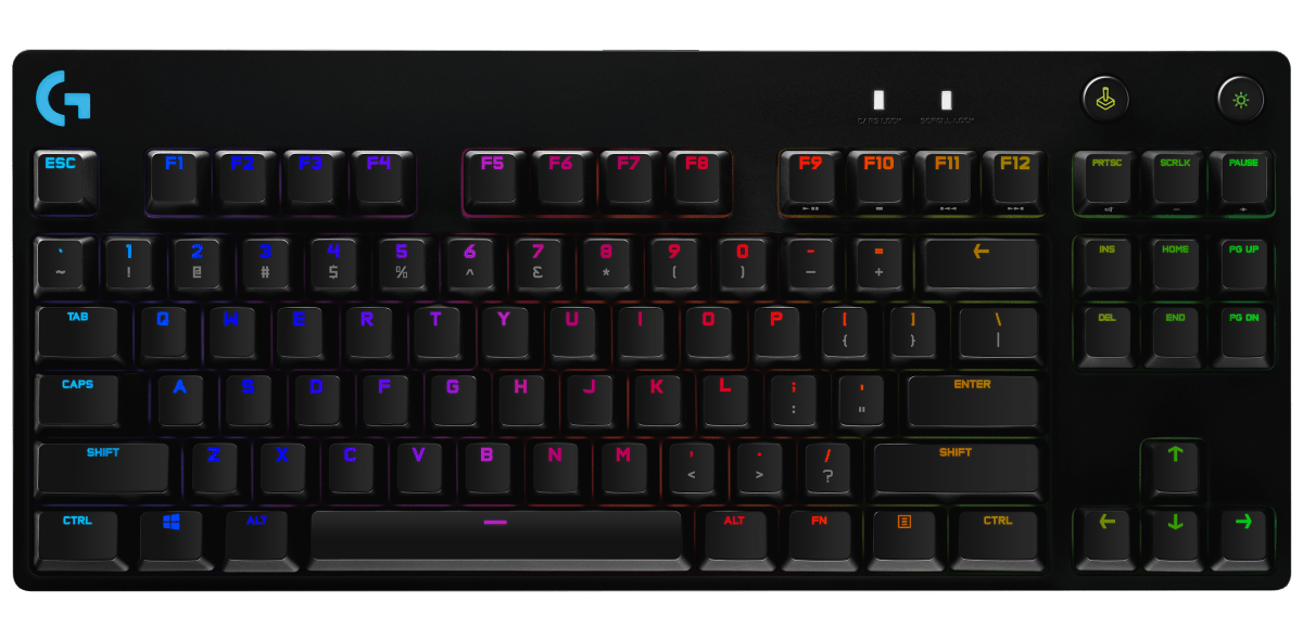 TECLADO LOGITECH PRO KEYBOARD RGB USB BLACK US (920-009388) NT8 0