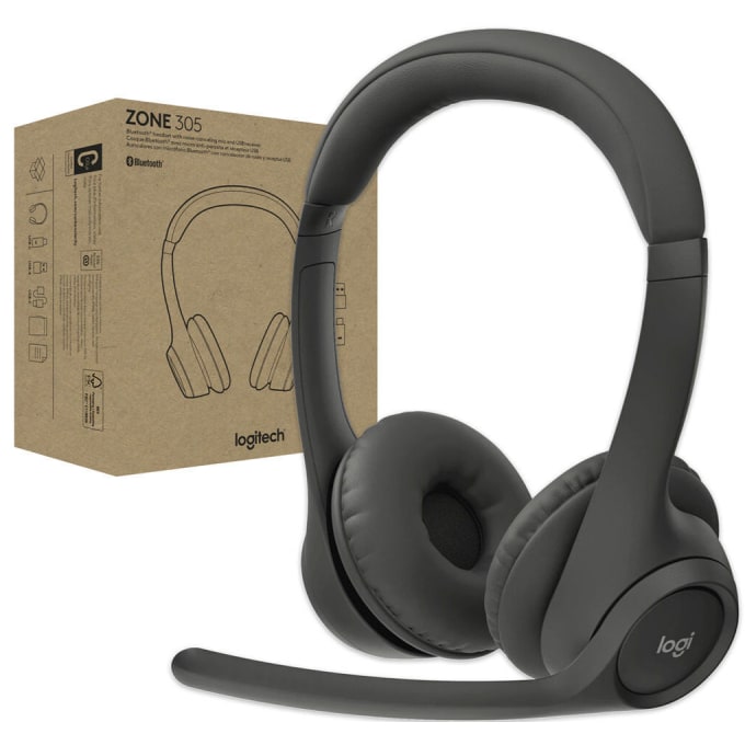 AURICULAR C/MICROF LOGITECH B2B ZONE 305 WIRELESS TEAMS NEGRO (981-001457) (NT3)4