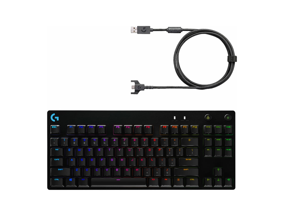 TECLADO LOGITECH PRO KEYBOARD RGB USB BLACK US (920-009388) NT84