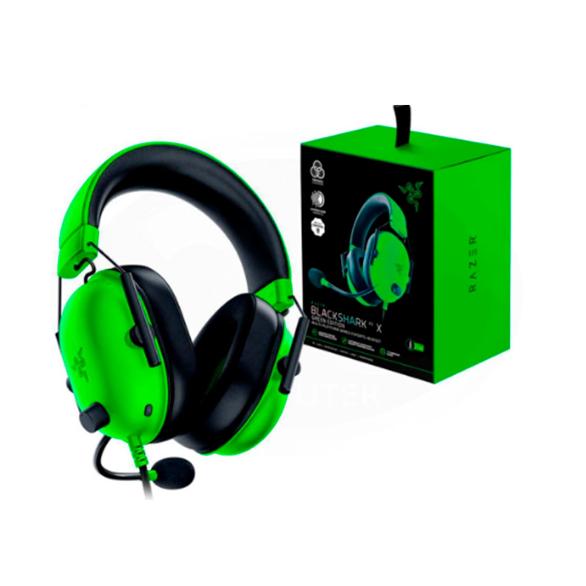 AURICULAR RAZER BLACKSHARK V2 X MULTI-PLATFORM 50MM 7.1 GREEN (RZ04-03240600-R3U1) (NT8)1