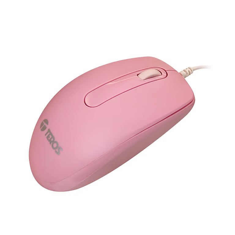 MOUSE OPTICO TEROS USB ROSADO (TE-1221S)3