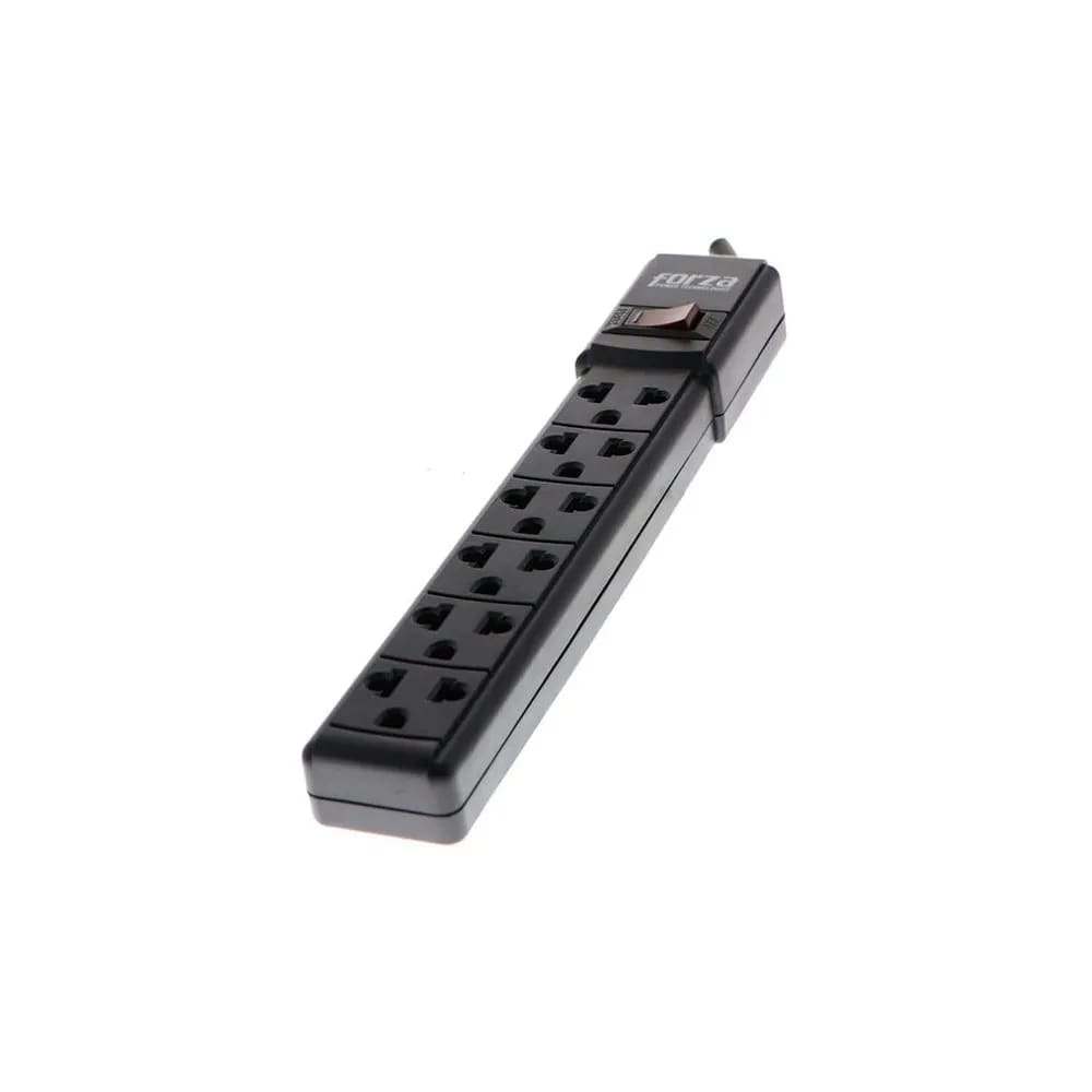 REGLETA FORZA PS SERIES 120V/220V X 6 NEGRO (PS-001B)2