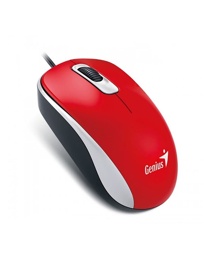 MOUSE GENIUS DX-110 USB OPTICO 1000 DPI RED (31010116104) (NT8)4