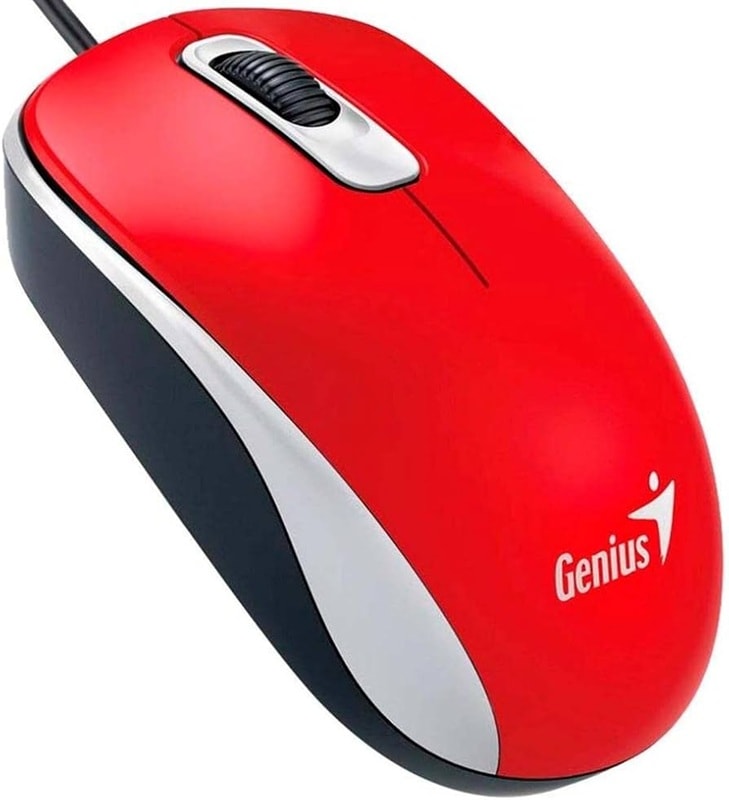 MOUSE GENIUS DX-110 USB OPTICO 1000 DPI RED (31010116104) (NT8)2