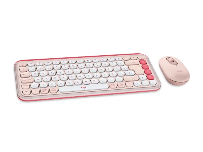TECLADO LOGITECH + MOUSE POP ICON BLUETOOTH WIRELESS SP COPILOT ROSE (920-013053) (NT8)2