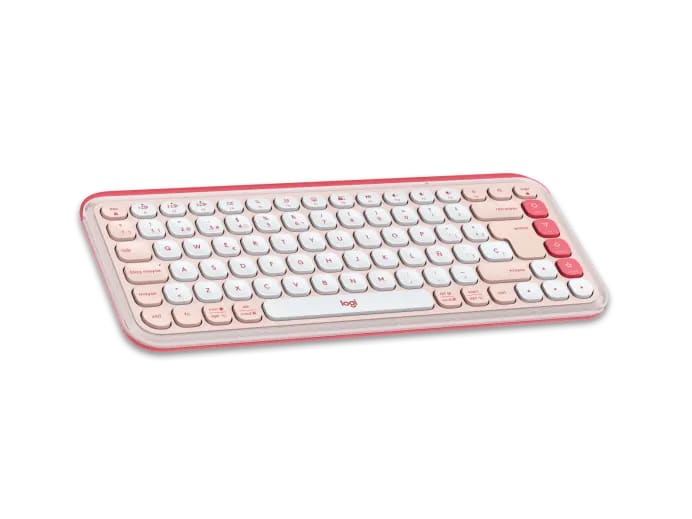 TECLADO LOGITECH + MOUSE POP ICON BLUETOOTH WIRELESS SP COPILOT ROSE (920-013053) (NT8)3
