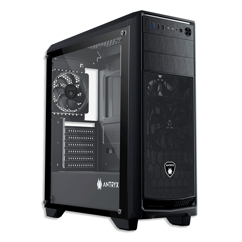 CASE C/FUENTE B600W ANTRYX RX 380 PERFORMANCE, FAN X2 (AC-RX380PK-600CP) (NT21) 0