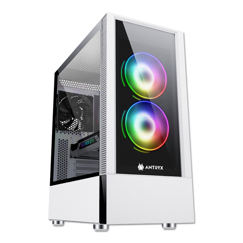 CASE ANTRYX RX 460 WHITE USB3.0, ARGB FAN X2, VIDRIO TEMPLADO (AC-RX460W) (NT21) 0