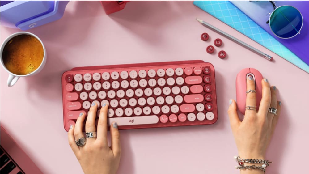 TECLADO MECÁNICO LOGITECH POP KEYS CORAL/ROSA (920-010715)5