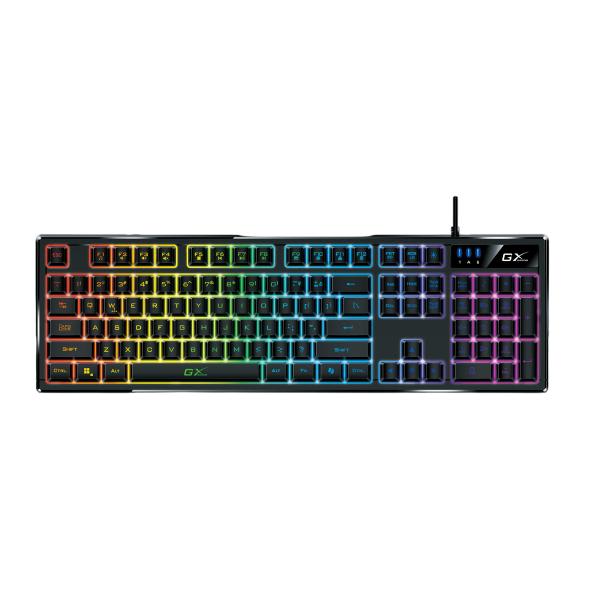 TECLADO GENIUS GX SCORPION K7 AI COPILOT GAMING RGB MACRO USB SP NEGRO (31310054401) NT8 0