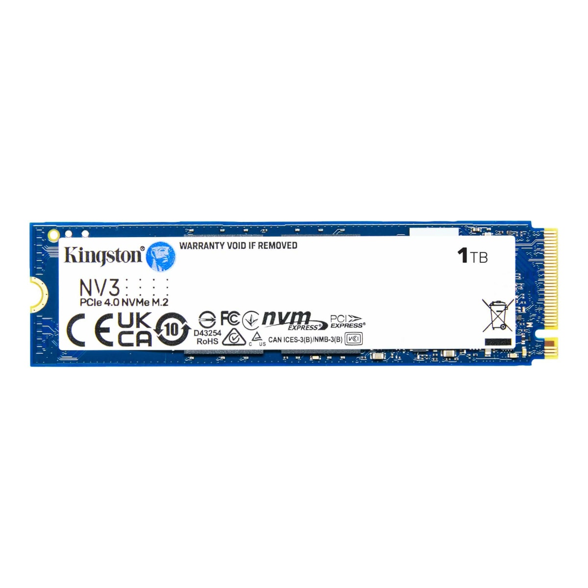 UNIDAD DE ESTADO SOLIDO KINGSTON 1000GB NV3 PCIe 4.0 (SNV3S/1000G) (NT4)2