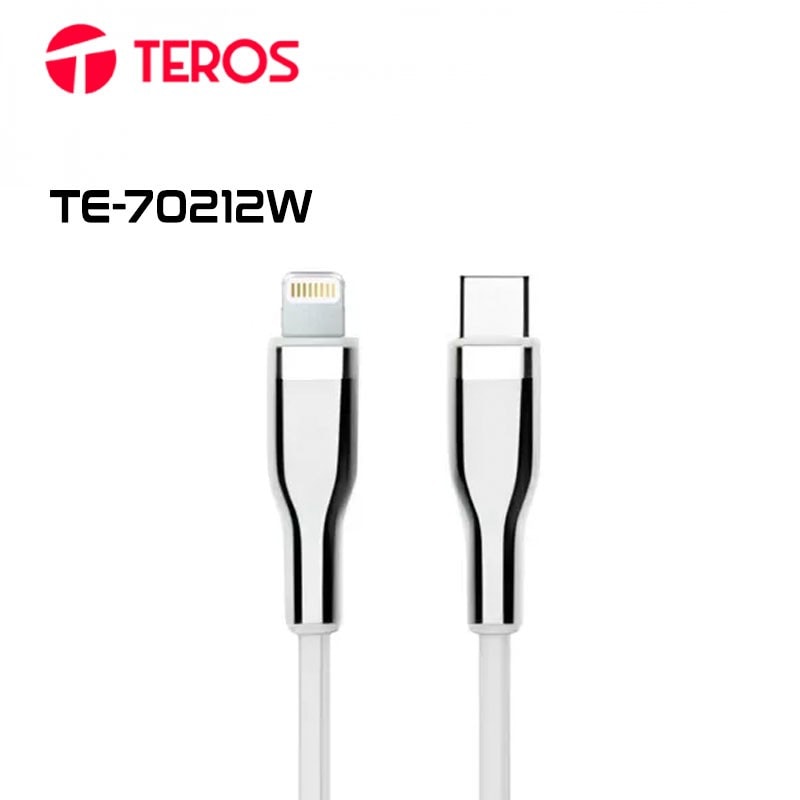 CABLE DE CARGA/DATOS PARA IPHONE TEROS USB-C LIGHTNING 20W 2M (TE-70212W) 0
