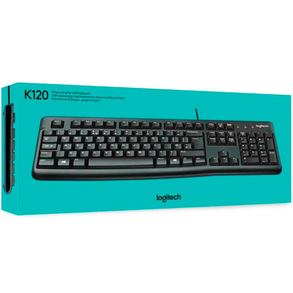 TECLADO LOGITECH K120 STD SP USB BLACK ES (920-004422) (NT8)2