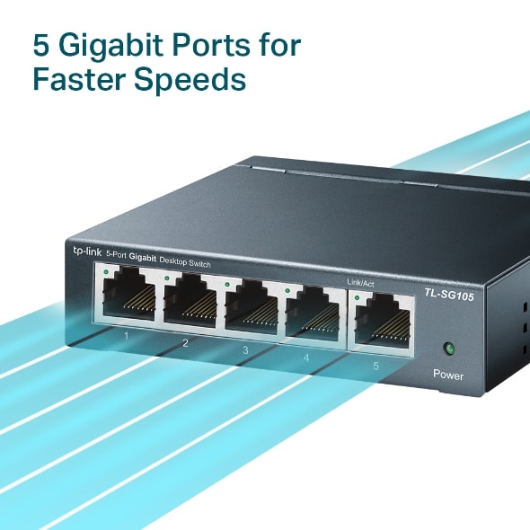 SWITCH TP-LINK TL-SG105 5 PUERTOS 10/100/1000 MBPS (1730502261) NT33