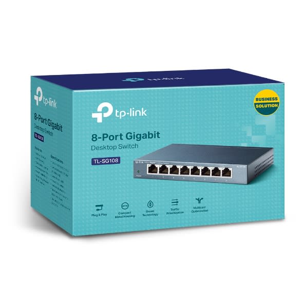 SWITCH TP-LINK TL-SG108, 8 PUERTOS RJ-45 GBE 10/100/1000 MBPS (1730502258)1