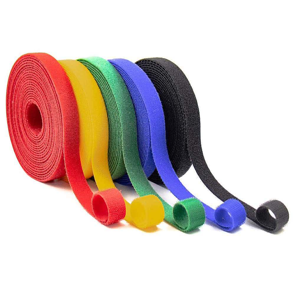 CINTA DE SUJECIÓN REUTILIZABLE TIPO VELCRO 25MTX2CM ROJO3