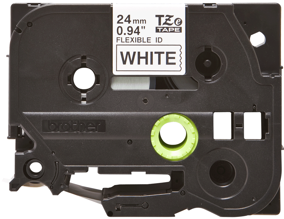 CINTA BROTHER P-TOUCH LAMINADA FLEXIBLE ID TEXTO NEGRO SOBRE FONDO BLANCO 24MM X 8M (TZE-FX251) (NT7)1