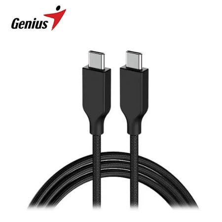CABLE GENIUS USB-C ACC-C2CC-3A USB-C A USB-C 100CM FAST CHARGE TRENZADO BLACK (32590006400) (NT8)2