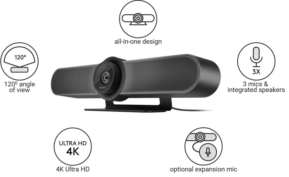 CAMARA LOGITECH B2B MEETUP BLACK (960-001101) (NT8)1