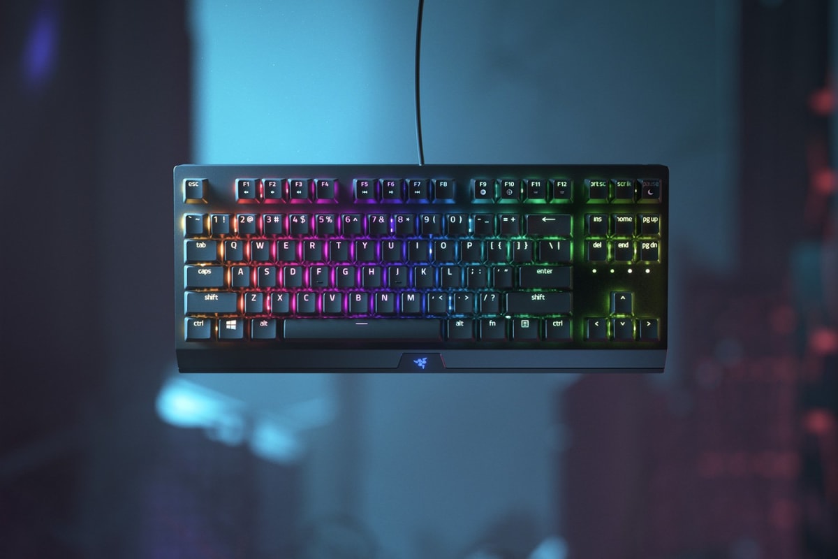 TECLADO RAZER BLACKWIDOW V3 TKL MECANICO SWITCH GREEN SP CHROMA BLACK (RZ03-03491200-R311) NT83