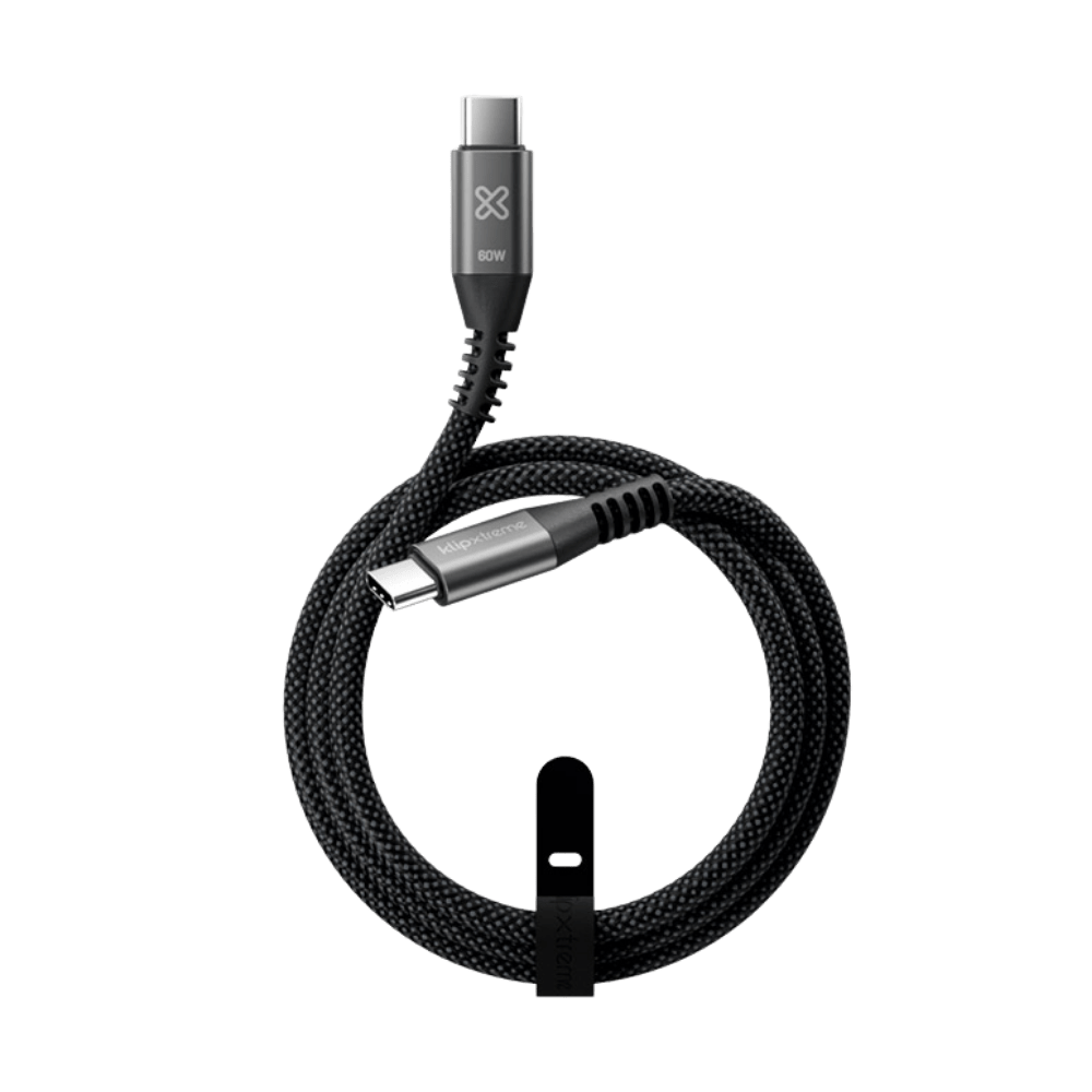 CABLE KLIPXTREME USB-A A USB-C, TRENZADO, 60W, 1M (KAC-250-3FT) (NT3)2