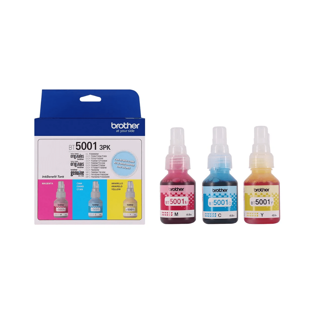 PAQUETE DE CARTUCHOS DE TINTA BROTHER BT5001 ULTRA RENDIMIENTO INYECCIÓN DE TINTA (BT50013PK) (NT7)3