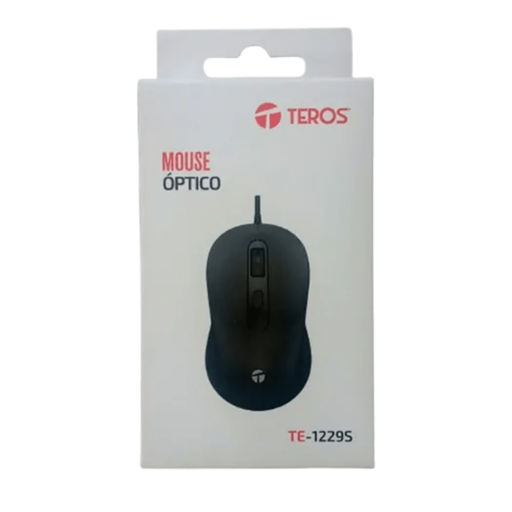 MOUSE TEROS TE-1229S, USB, 4 BOTONES, NEGRO (TE-1229S)2