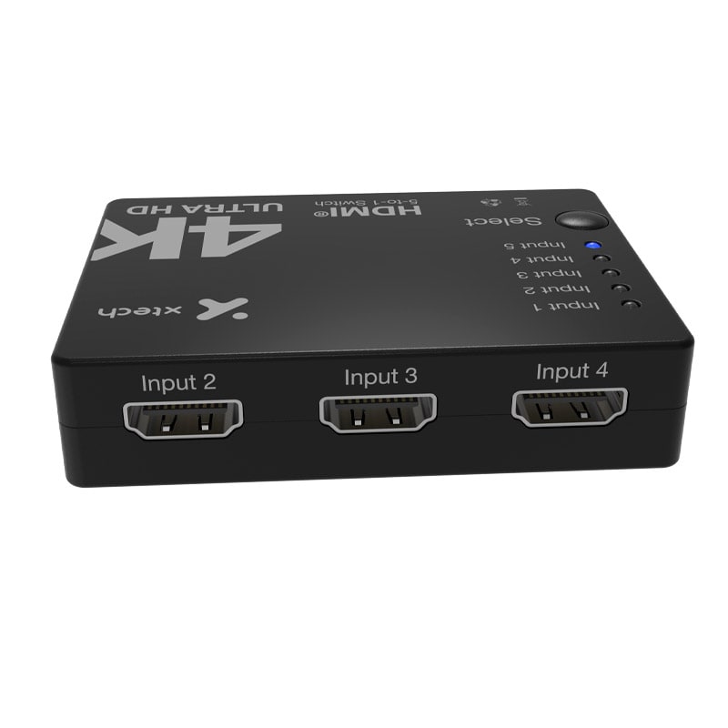 SWITCH XTECH 5 PUERTOS HDMI 1.4 3840X2160 (XHA-430) (NT3)3