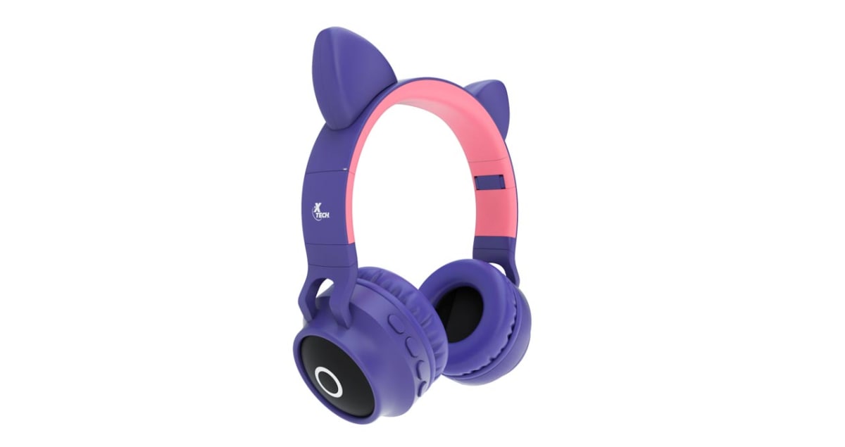 AURICULAR XTECH ESTEREO C/MICROFONO OREJA GATO LED (XTH-650) HERA3