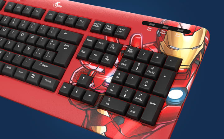 TECLADO CABLEADO XTECH EDICIÓN IRONMAN (XTK-M401IM)5