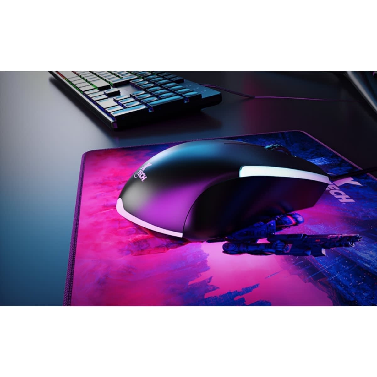 BUNDLE TECLADO, MOUSE Y PAD GAMER HASHA XTECH (XTK-535S)4