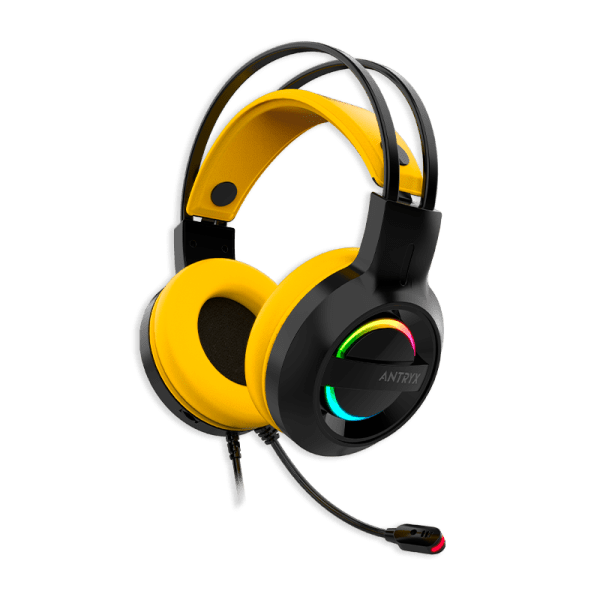AUDIFONO C/MICROFONO ANTRYX IRIS-K YELLOW, 7.1 VIRTUAL, USB (AGH-7100KYW) (NT21)2